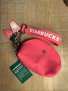 Starbucks Hot Pink Silicone Wristlet with Coin Pouch (2 available)